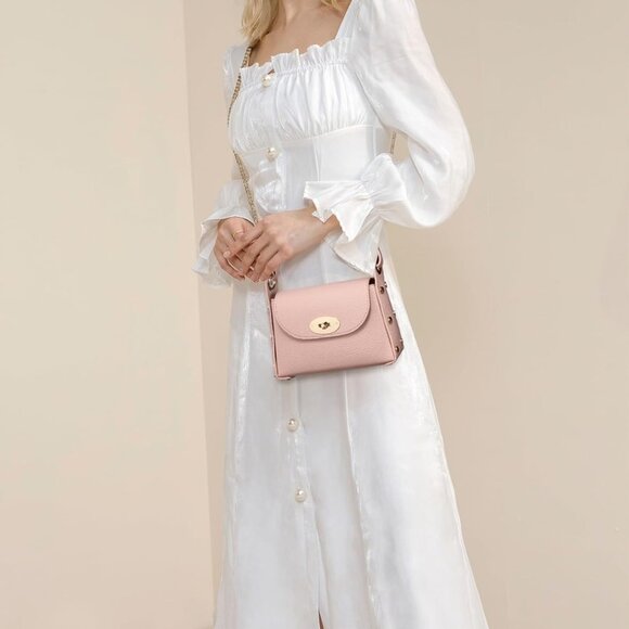 Chic Pink Evening Bag with Twist Lock - Perfect for Prom or Cocktail Parties - Picture 2 of 7